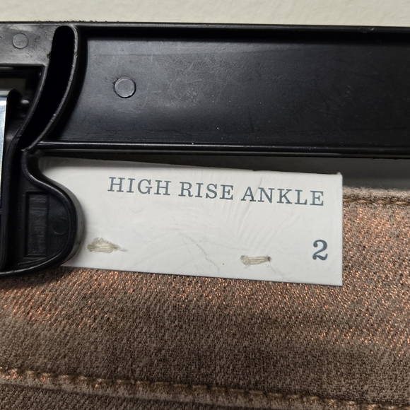 Tommy Bahama Metallic Denim High Rise Ankle Copper Metallic 2 - Picture 8 of 12